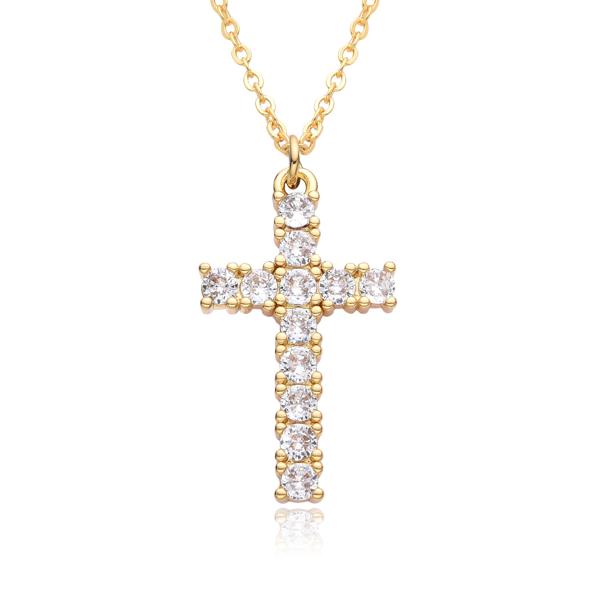 Wholesale  fashion Cross micro-inlaid necklace
