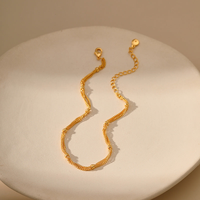 Wholesale 18K gold plated chain anklet