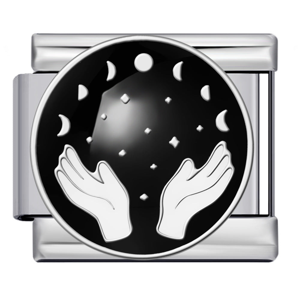 Wholesale Italian ModularDIY Stainless Steel Welded Oil Drip Bracelet