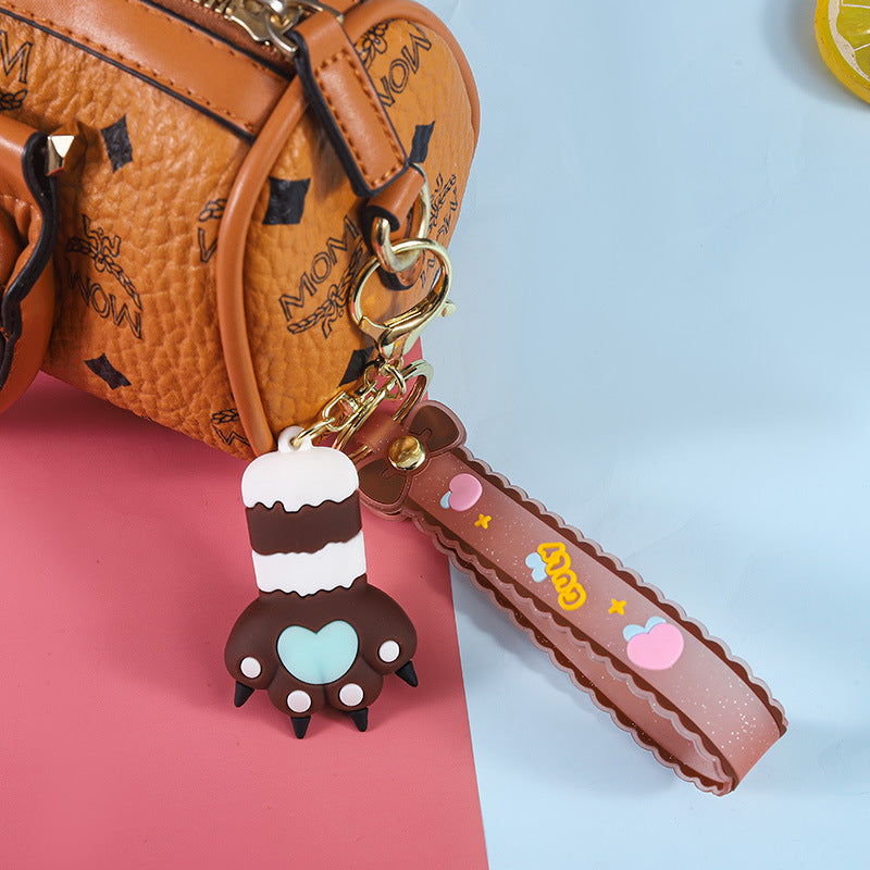 Wholesale Cartoon Cute Cat Claw PVC Soft Glue Keychains ACC-KC-XJY007