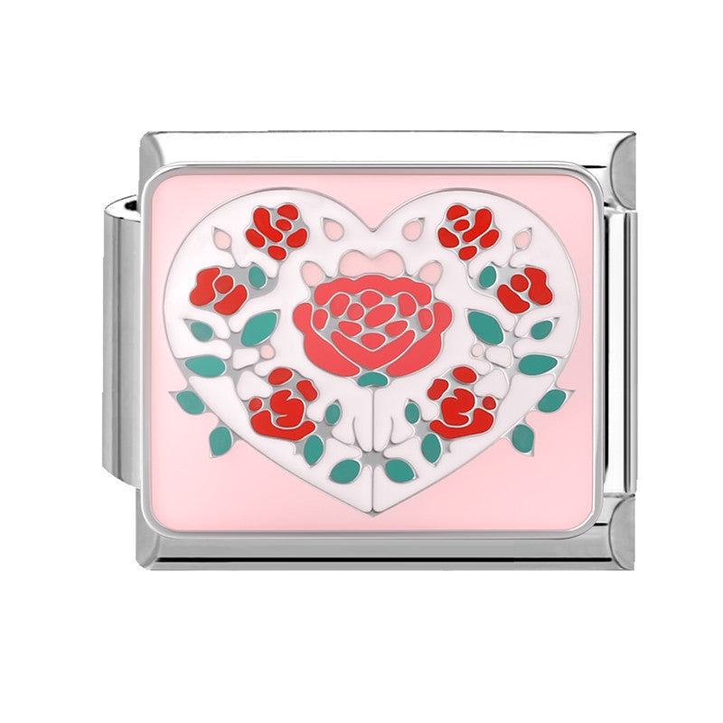 Wholesale  9mm Italian Charm Starter Bracelets DIY square Single Section Creative Stainless Steel Composable Bracelet