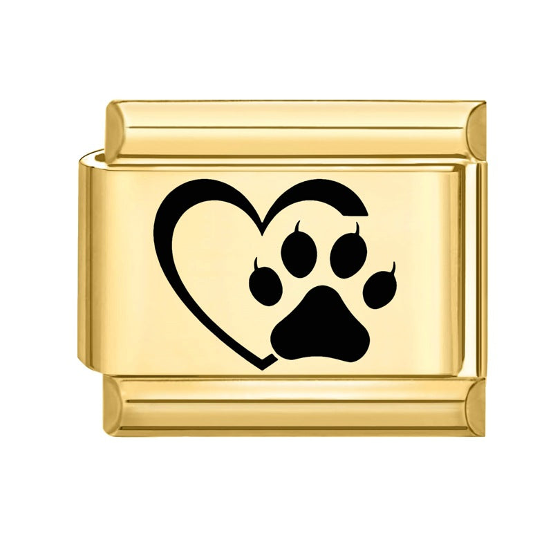 Wholesale Italian modular handmade black modular stainless steel bracelet DIY