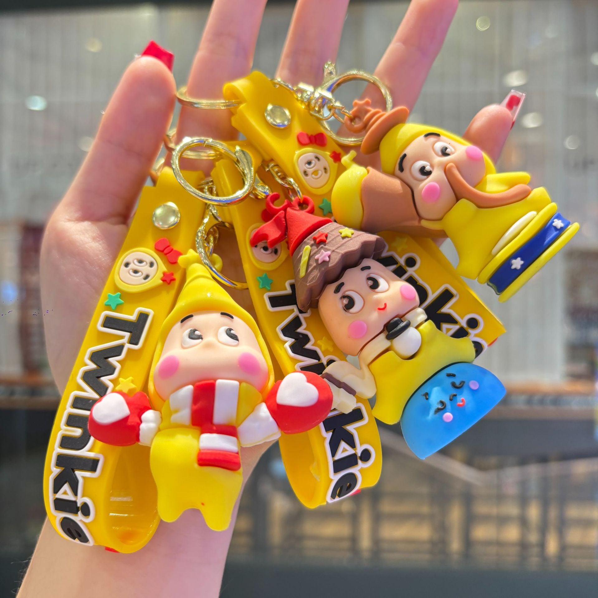 Wholesale PVC Cartoon Star Character Keychain Car Key Bag Charm Gift