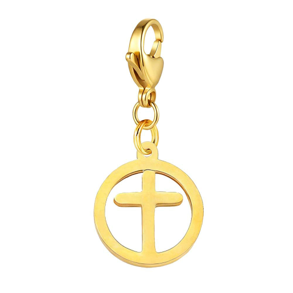 Wholesale Stainless Steel Gold Silver Patterned Lobster Clasp Pendant DIY Shoe Charm Jewelry Accessory Boutique Gift