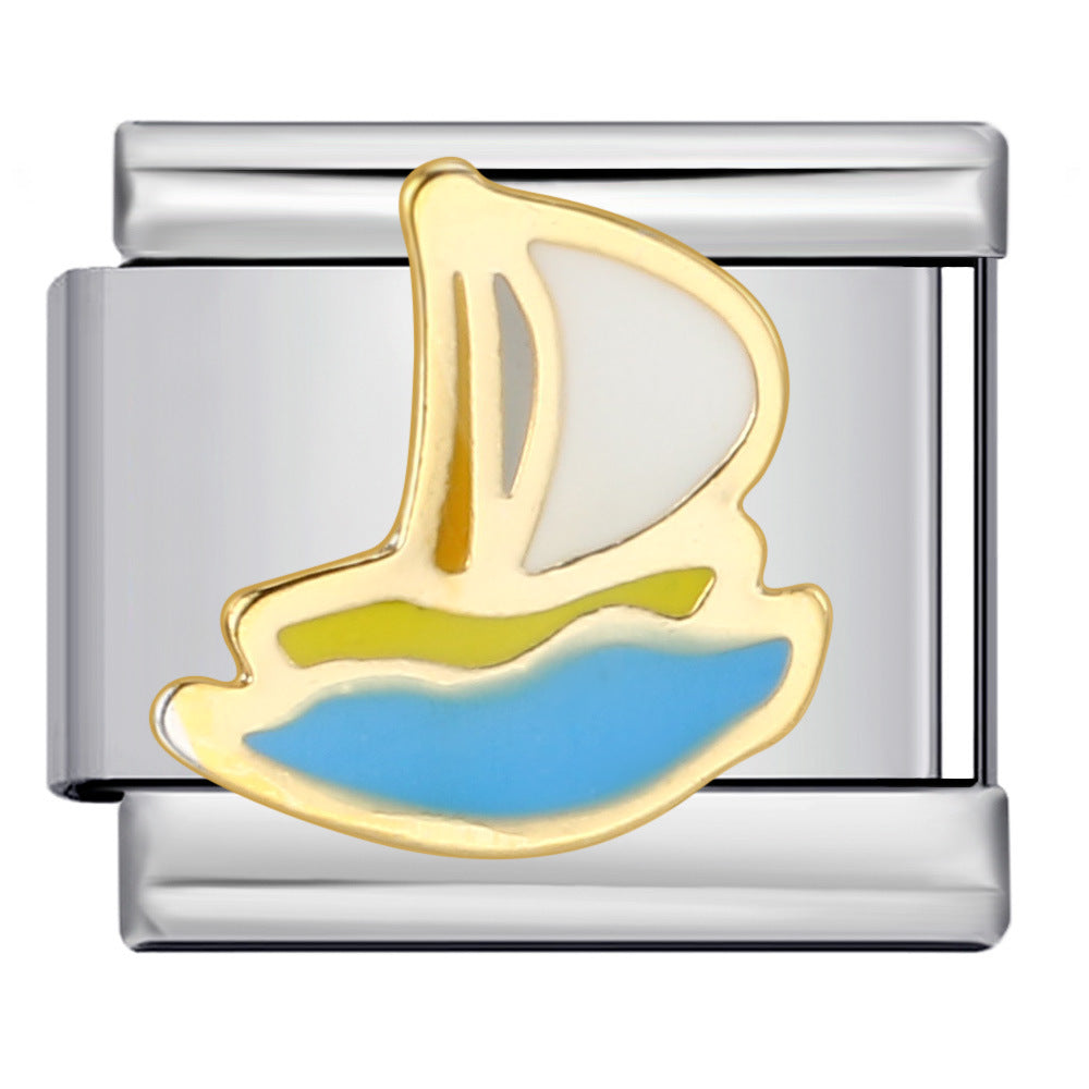 Wholesale Italian Charm Bracelet 9mm DIY Splicing Removable Beach Camping Stainless Steel Composable Bracelet