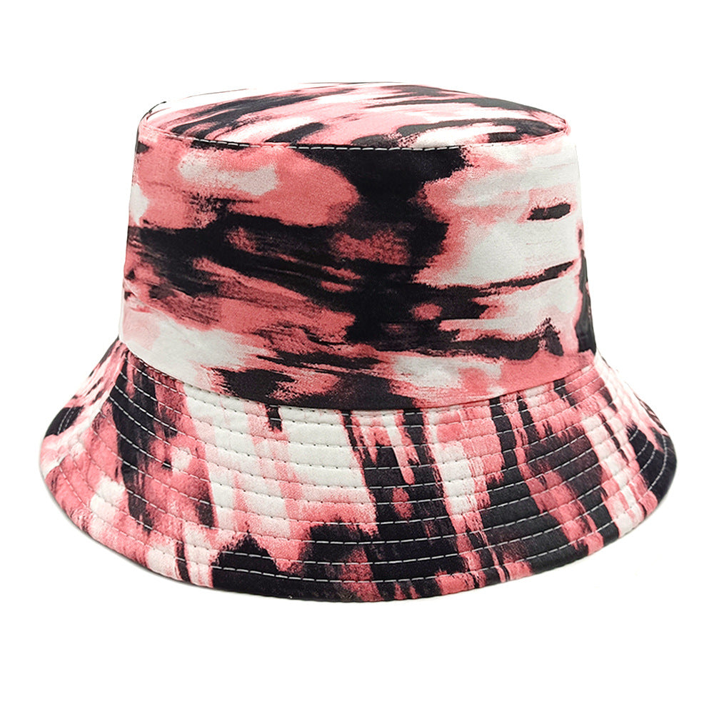 Wholesale Tie-dye graffiti bucket hat double-sided