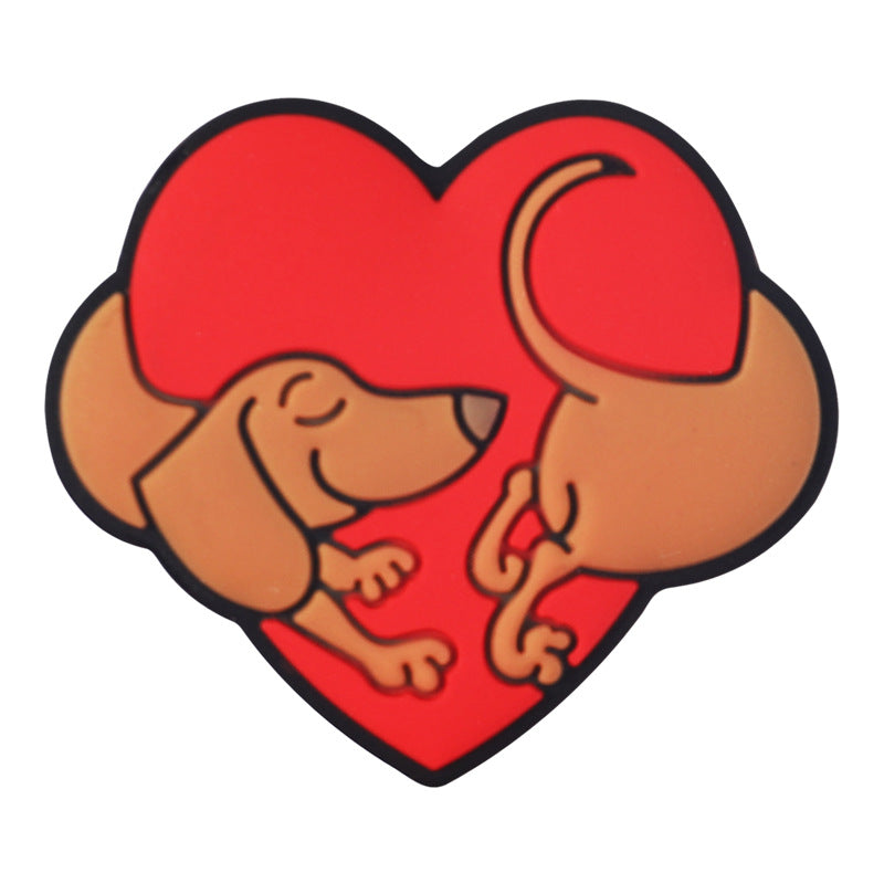 Wholesale  20pcs Cartoon dachshund  Focal Beads DIY Bead Accessories