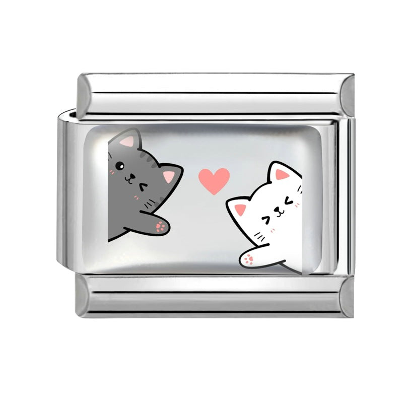 Wholesale 9mm Italian Charm Starter Bracelets DIY Pet Series Stainless Steel Composable Bracelet