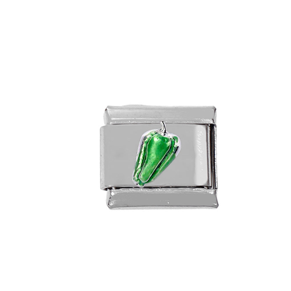 Wholesale 5pcs Italian Charm Bracelet Charm Module Stainless Steel Vegetable and Fruit Bracelet 9mm DIY Pattern Free Stitching Detachable Composable Bracelet ACC-BT-DaLiang004