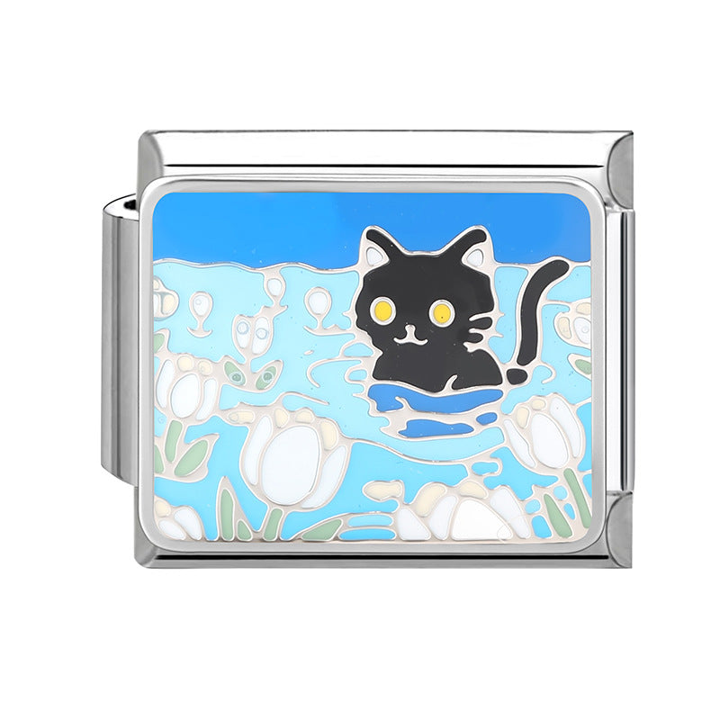 Wholesale 9mm Italian Charm Starter Bracelets DIY Cute Pet Stainless Steel Composable Bracelet