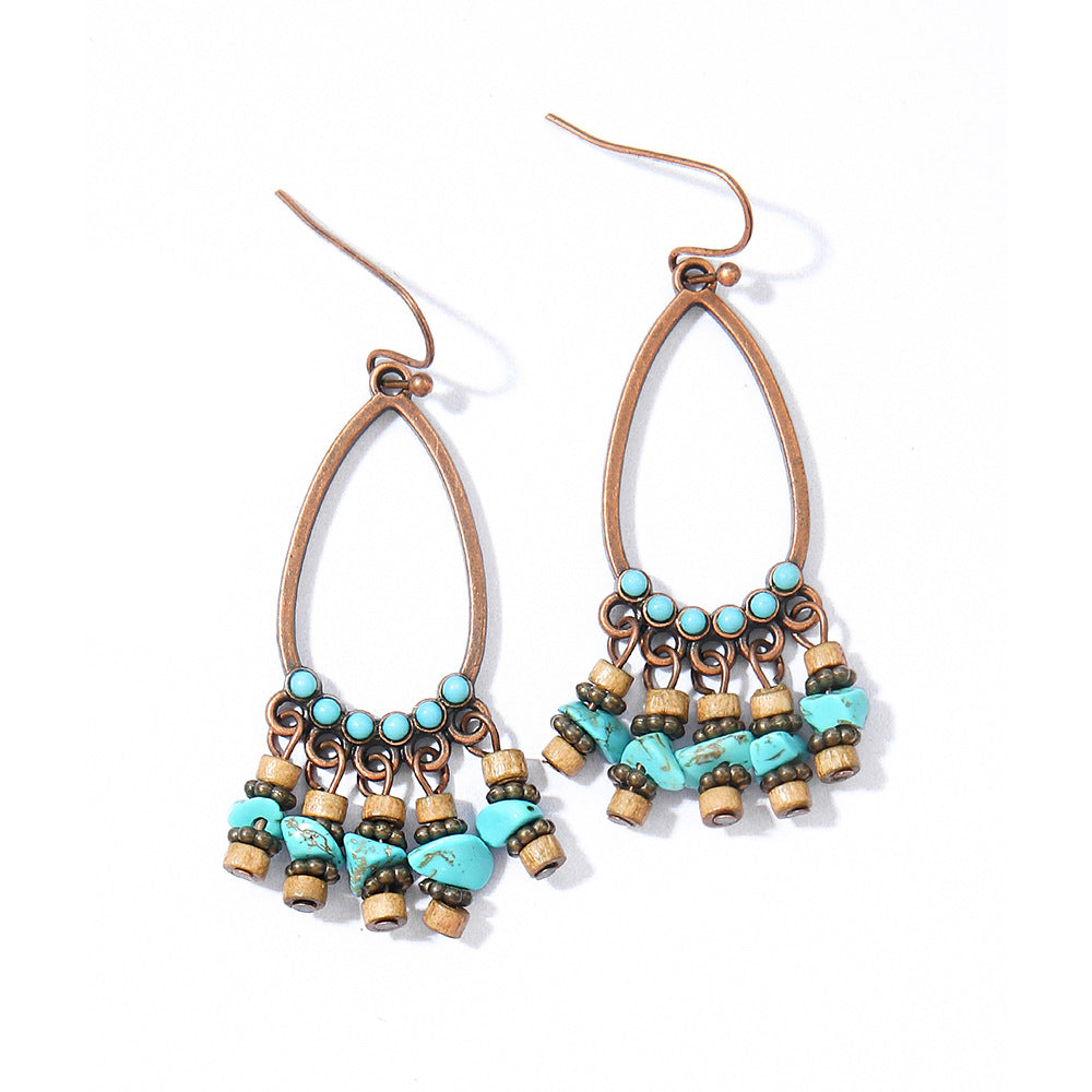 Wholesale Bohemian Tribal Ethnic Style Earrings for Holiday Travel Fashion Accessory