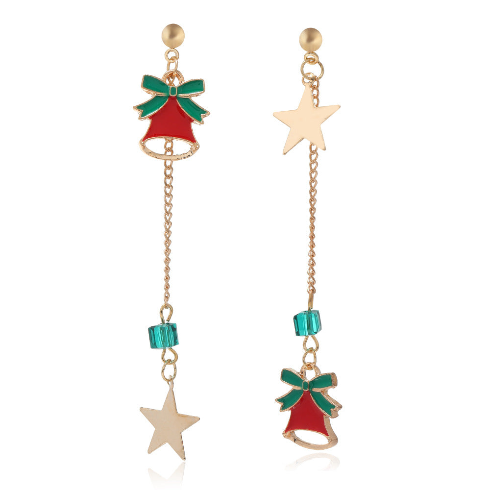 Wholesale Christmas Earrings Tassel Oil Drop Boots Bell Pendant Earrings ACC-ES-DingZhou002