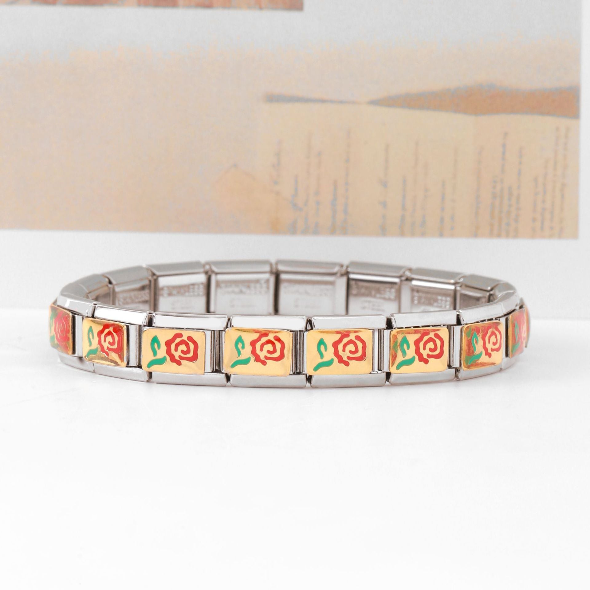 Wholesale Italian Charm Bracelet Charm Module Stainless Steel Bracelet 9mm DIY Pattern Free Stitching Detachable Composable Bracelet ACC-BT-XY001