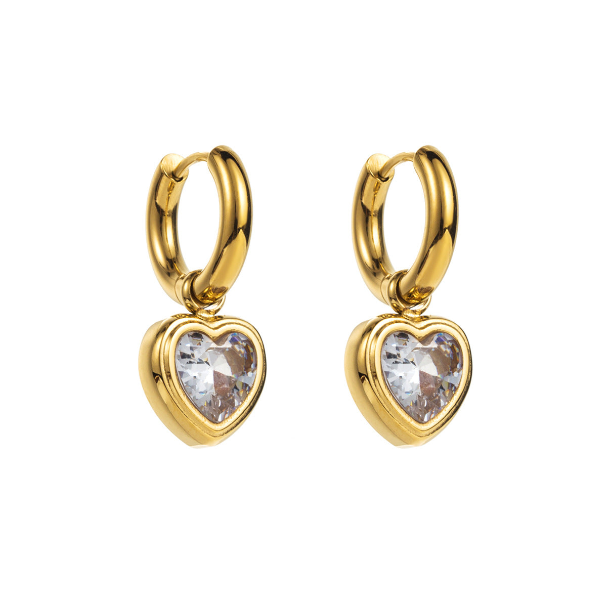 Wholesale Vintage Stainless Steel Earrings Love Gemstone Earrings ACC-ES-BP005