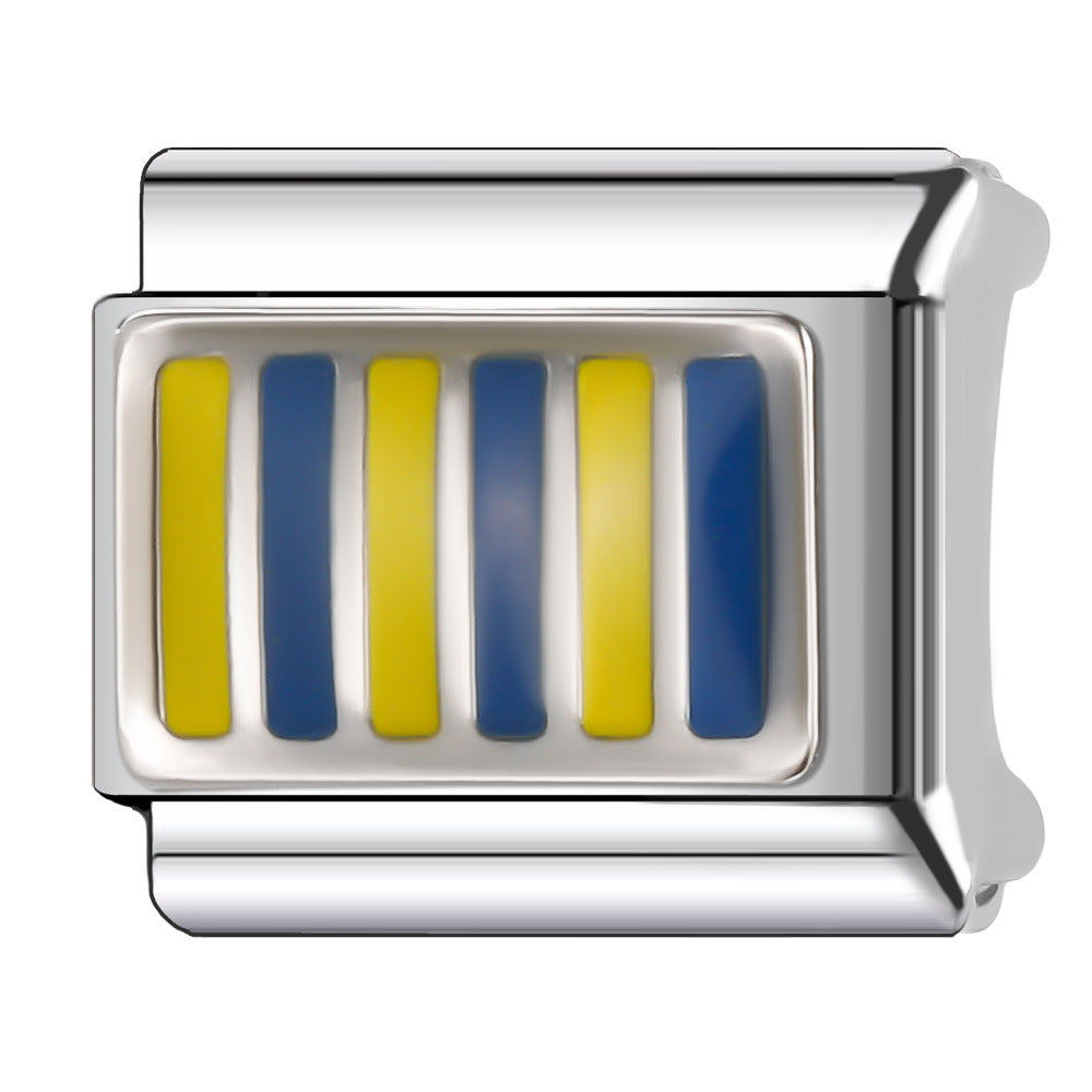 Wholesale Italian Charm Bracelet 9mm DIY Splicing Creative Pattern Stainless Steel Composable Bracelet