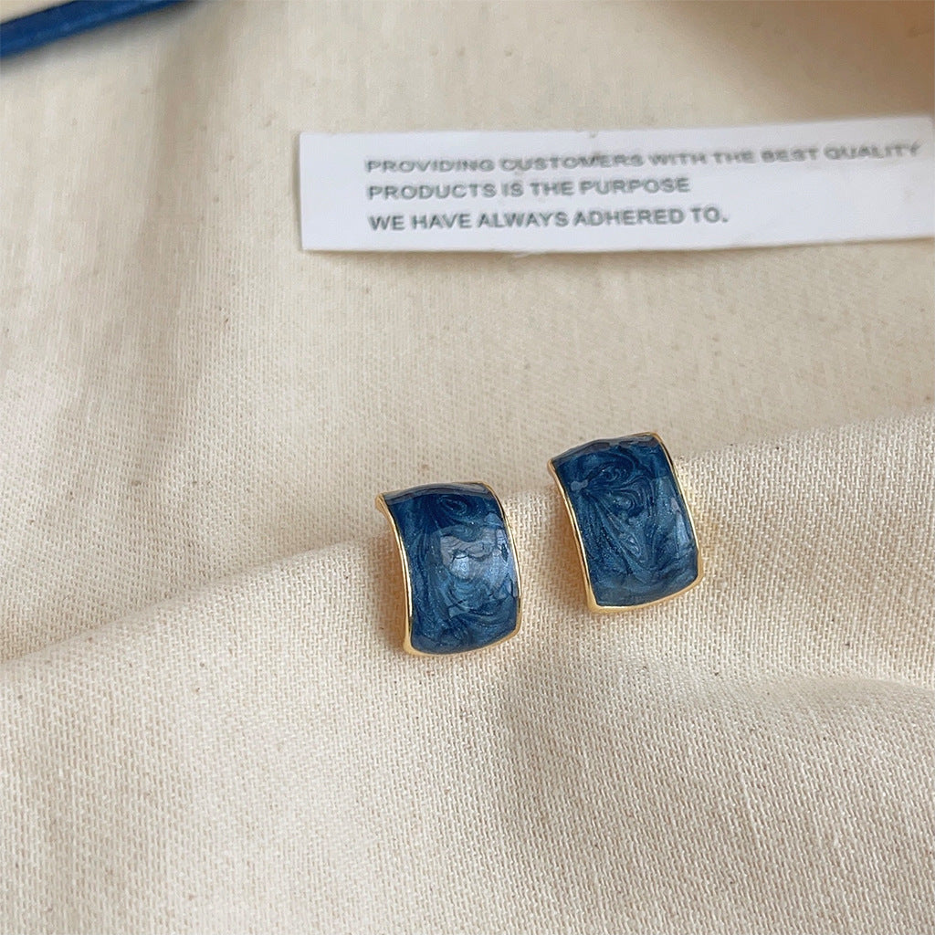 Wholesale Blue Oil Dripping Acrylic Earrings ACC-ES-Eryu008