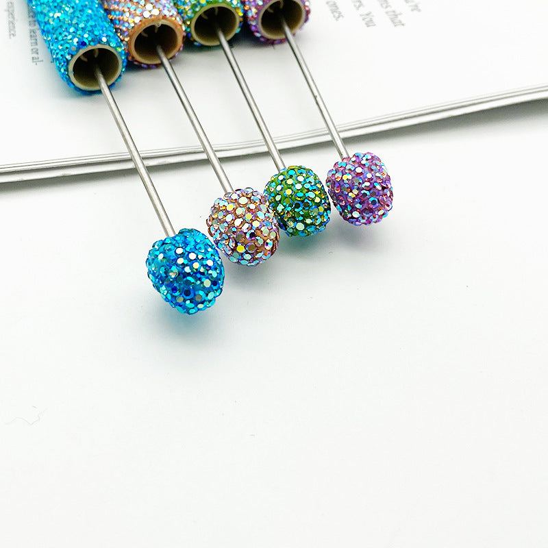 Wholesale DIY Plated Colorful Full Diamond Beadable Pen