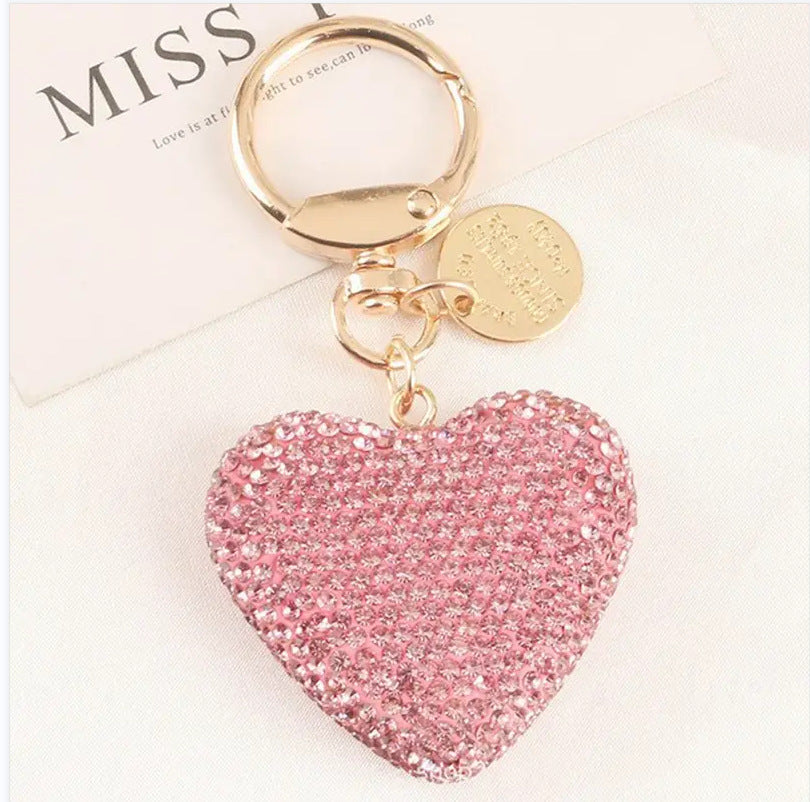 Wholesale diamond heart keychain