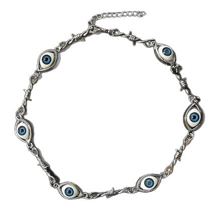 Wholesale  Blue Eyeball Pendant Necklace Layering Jewelry Boutique Resale Gift