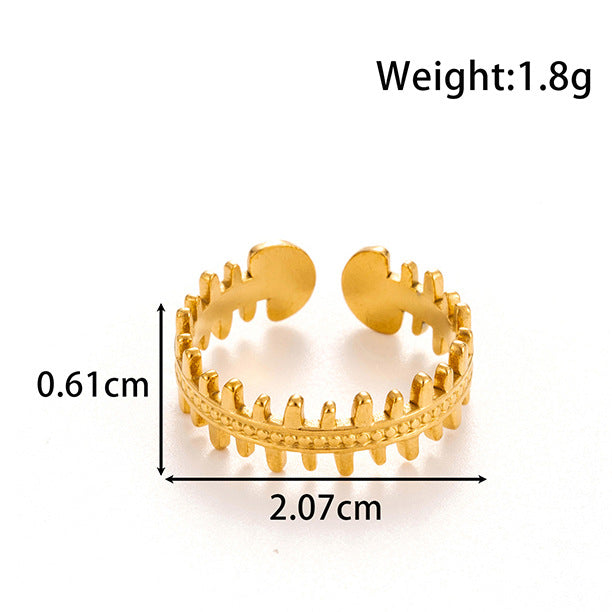 Wholesale  geometric popular love encircling titanium steel irregular ins style simple  ring