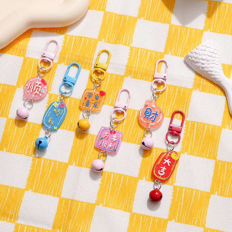 Wholesale Acrylic Festive Blessing Plaque Bag Charm Decorative Accessory for Resale