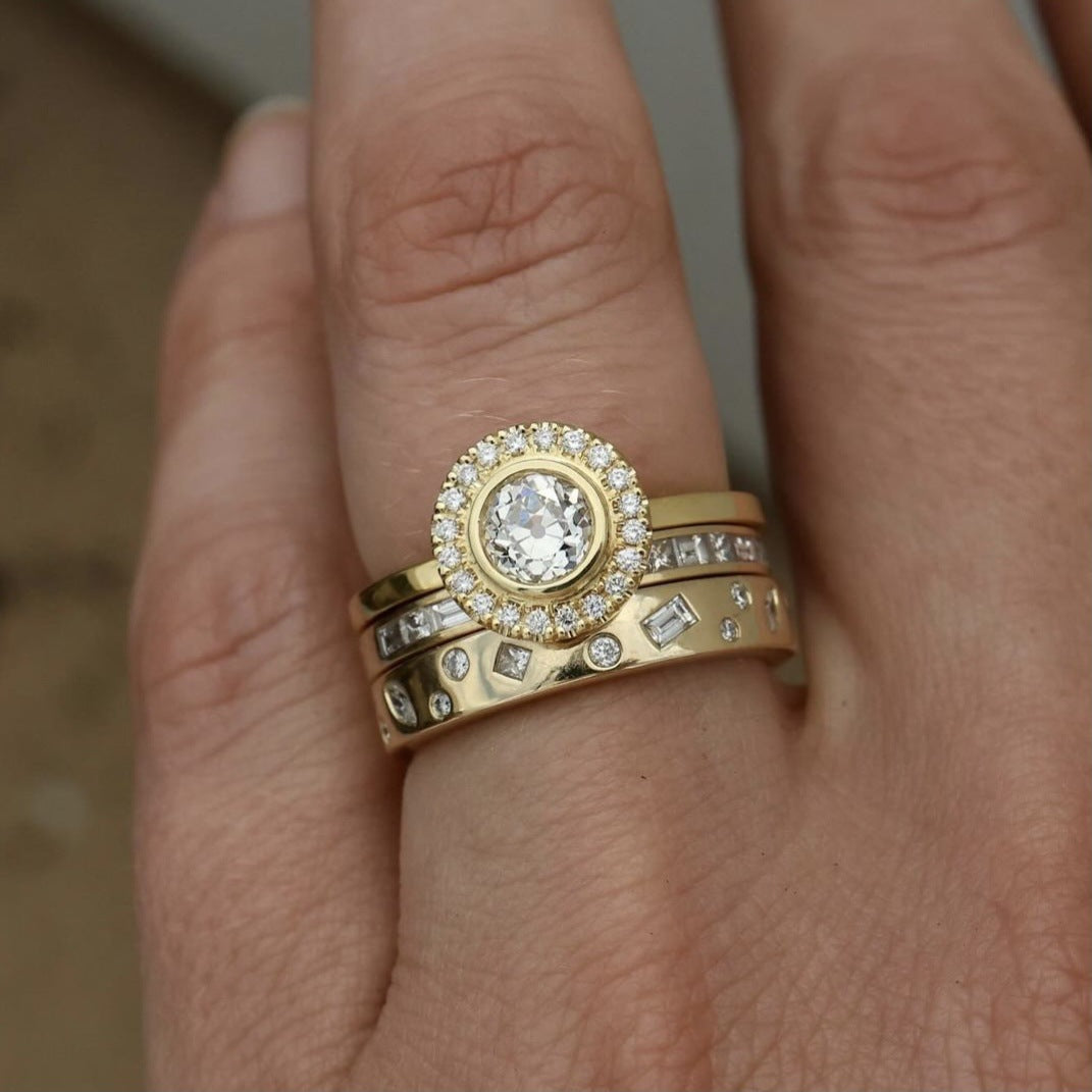 Wholesale Zirconia Alloy Rings Set ACC-RS-SanJie001