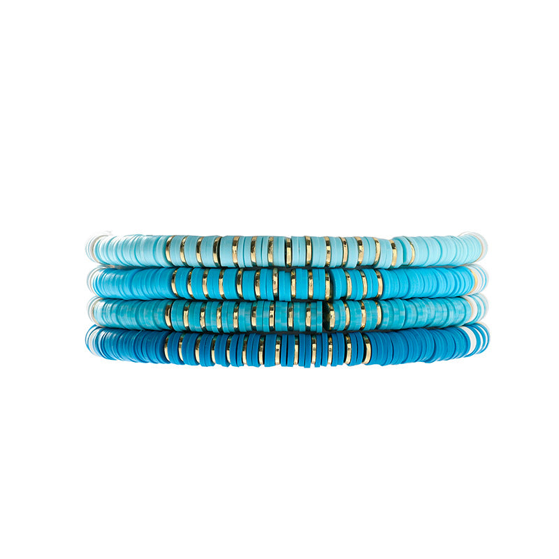 Wholesale contrasting color polymer clay bracelet set