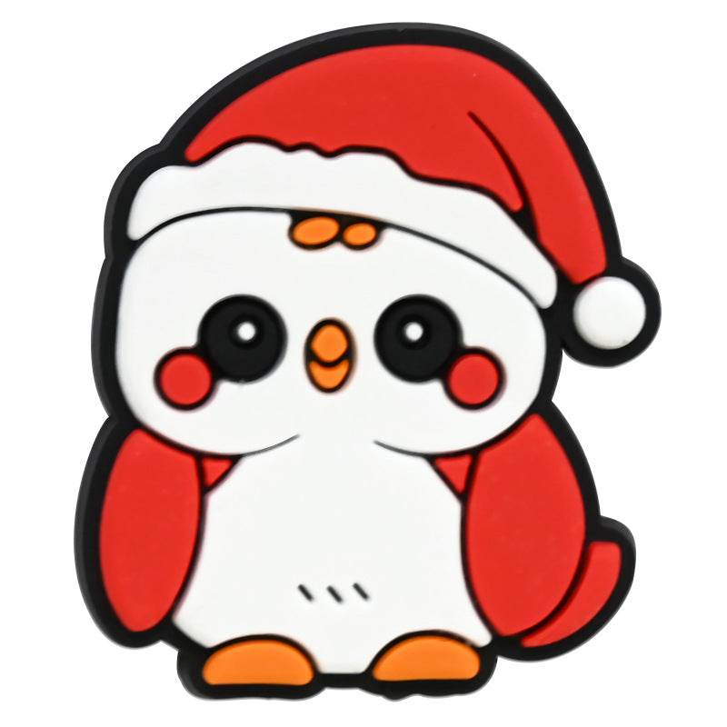 Wholesale Random 100pcs Cute Little Animal Christmas Series PVC Soft Rubber Shoe Buckle Decoration ACC-SC-RYY069