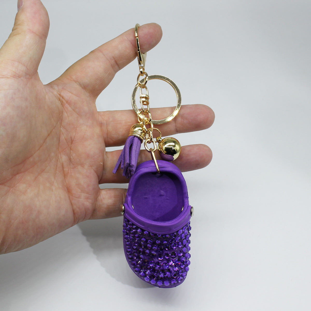 Wholesale Mini Clogs Pendant Colored Diamond Keychain