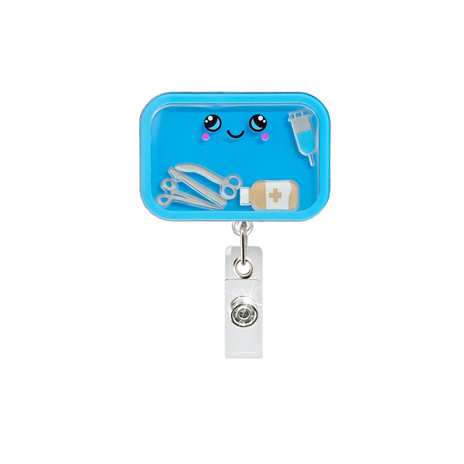 Wholesale Trendy Acrylic Badge Reel Retractable Clip for ID Badges