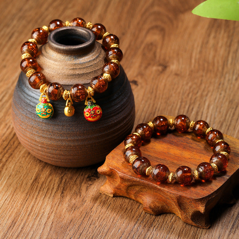 Wholesale gold sand glass bracelet