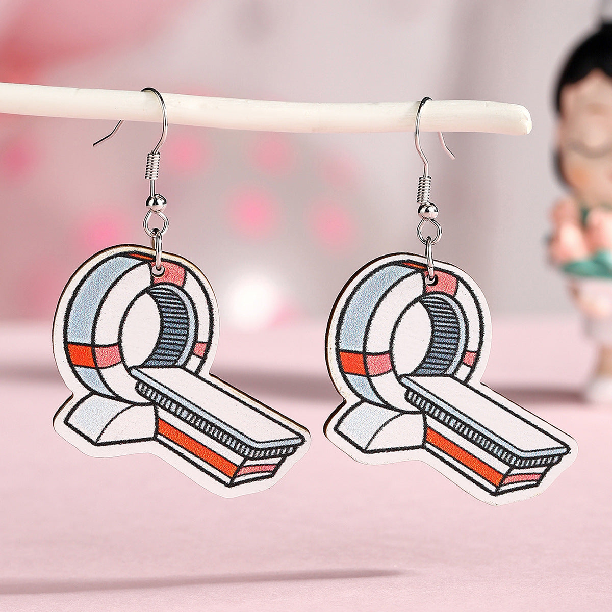 Wholesale  Nurses Festival Wooden Earrings
