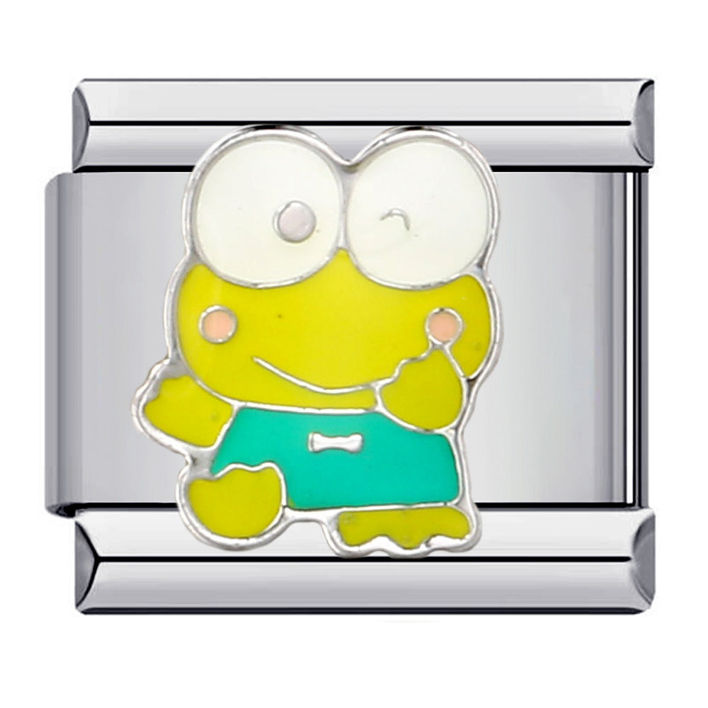 Wholesale Italian Charm Bracelet 9mm DIY Splicing Removable Oil Drop Animal Stainless Steel Composable Bracelet