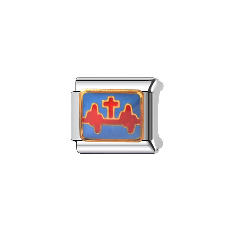 Wholesale Italian Charm Bracelet 9mm DIY Splicing Cute Creative Stainless Steel Composable Bracelet