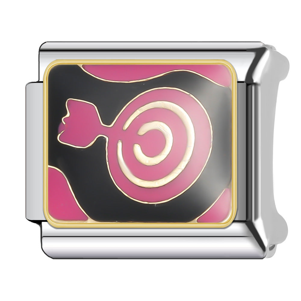 Wholesale Italian Charm Bracelet 9mm DIY Splicing Red Female Series Stainless Steel Composable Bracelet