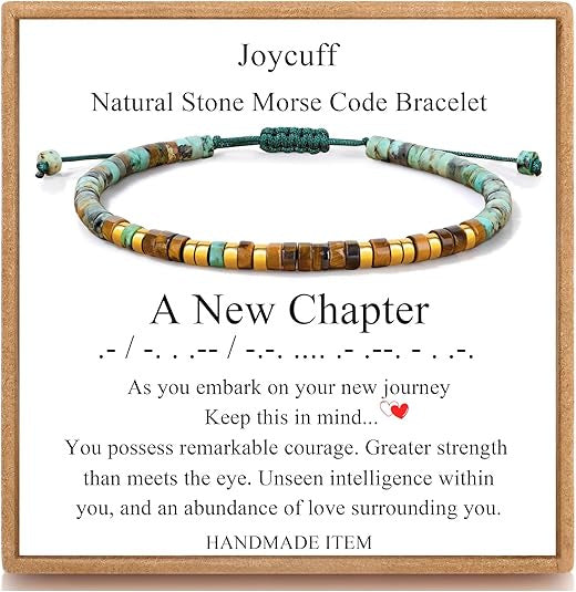 Wholesale Morse Code Tiger Eye Stone Bracelet Unisex Fashion Accessory Gift