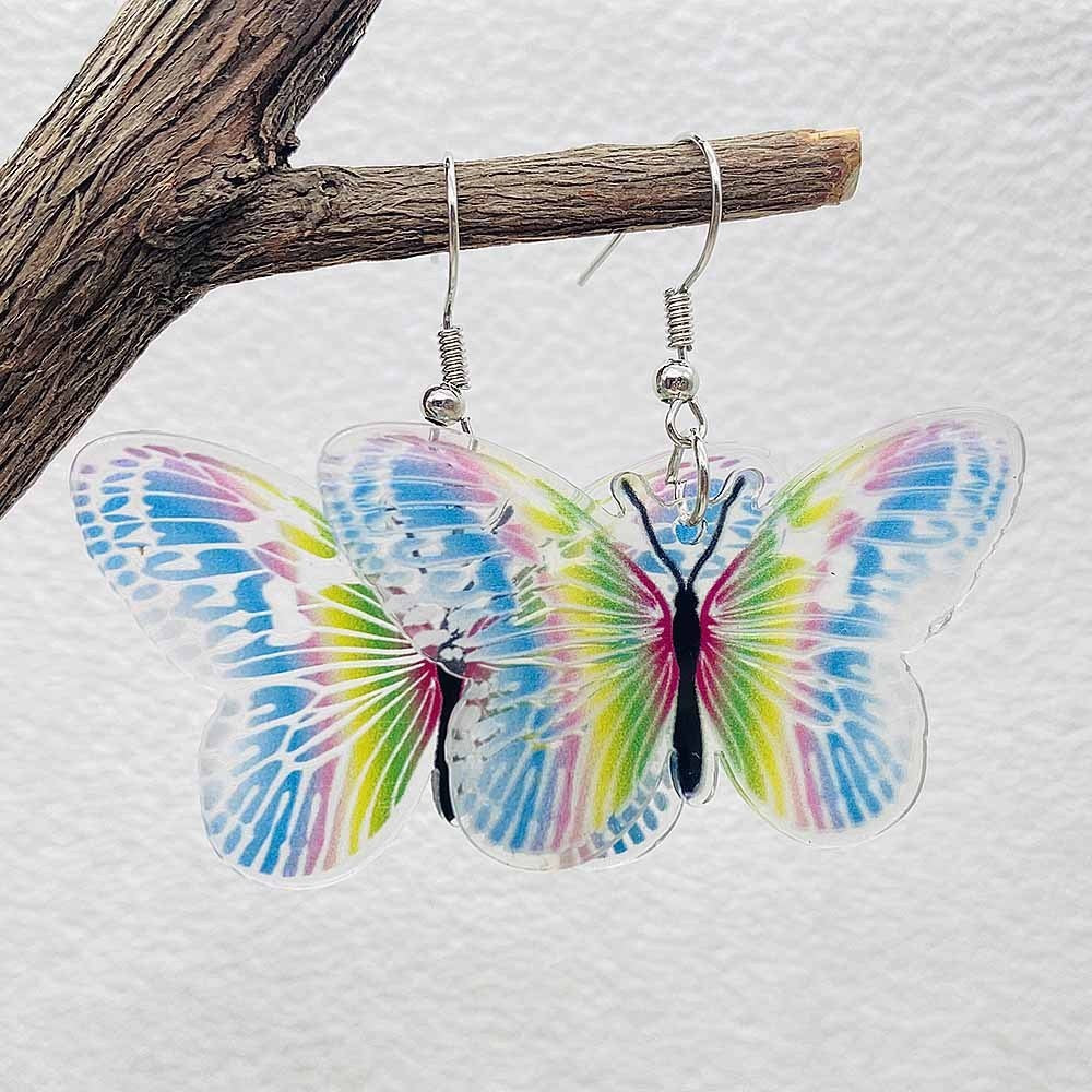 Wholesale Butterfly Colorful Retro Creative Earrings