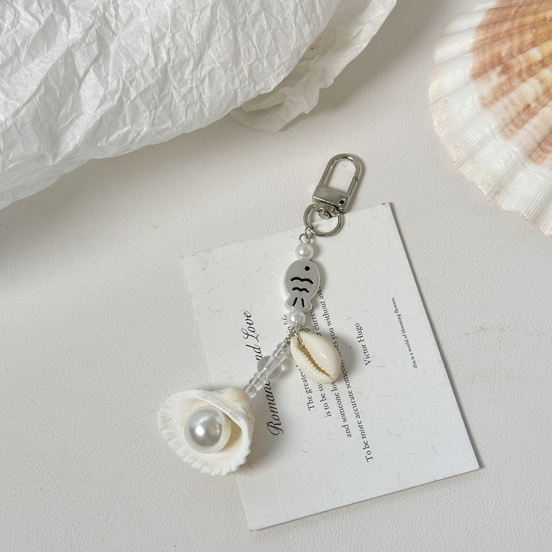 Wholesale  handmade shell conch keychains