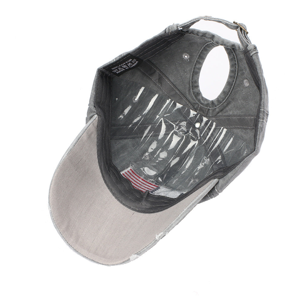 Wholesale Independence Day Pure Cotton Washed  Embroidered Baseball Cap