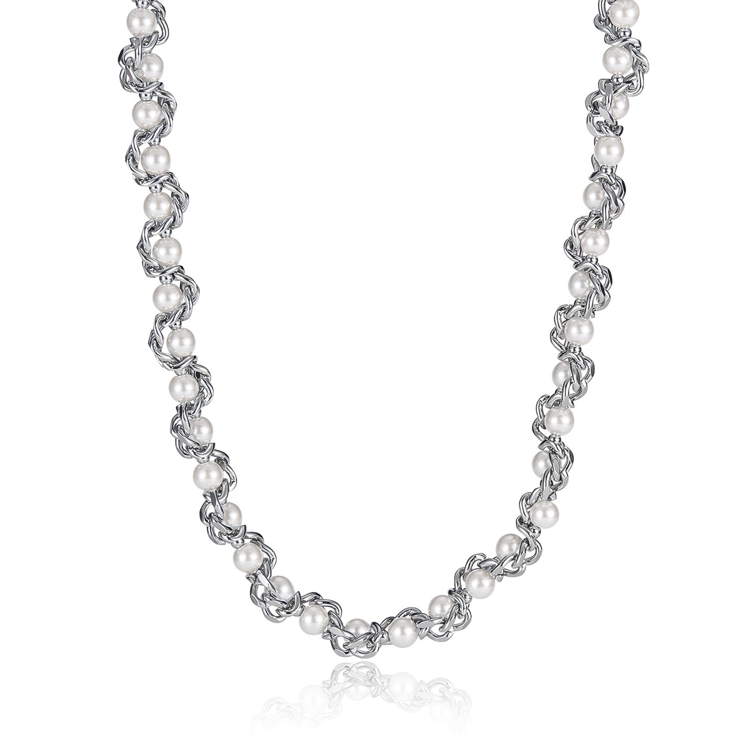Wholesale Titanium Steel Necklace Snake Tie Stacked Necklace
