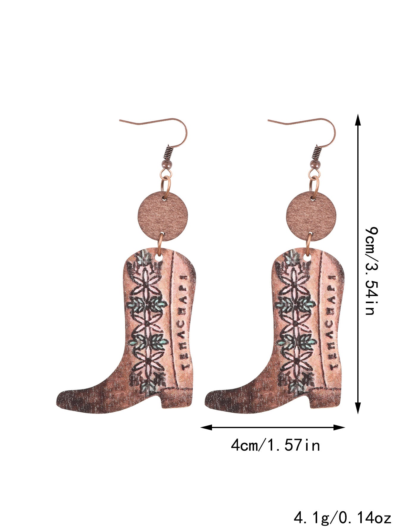 Wholesale Wooden Flower Drop Earrings Vintage Bohemian Ear Jewelry for Women