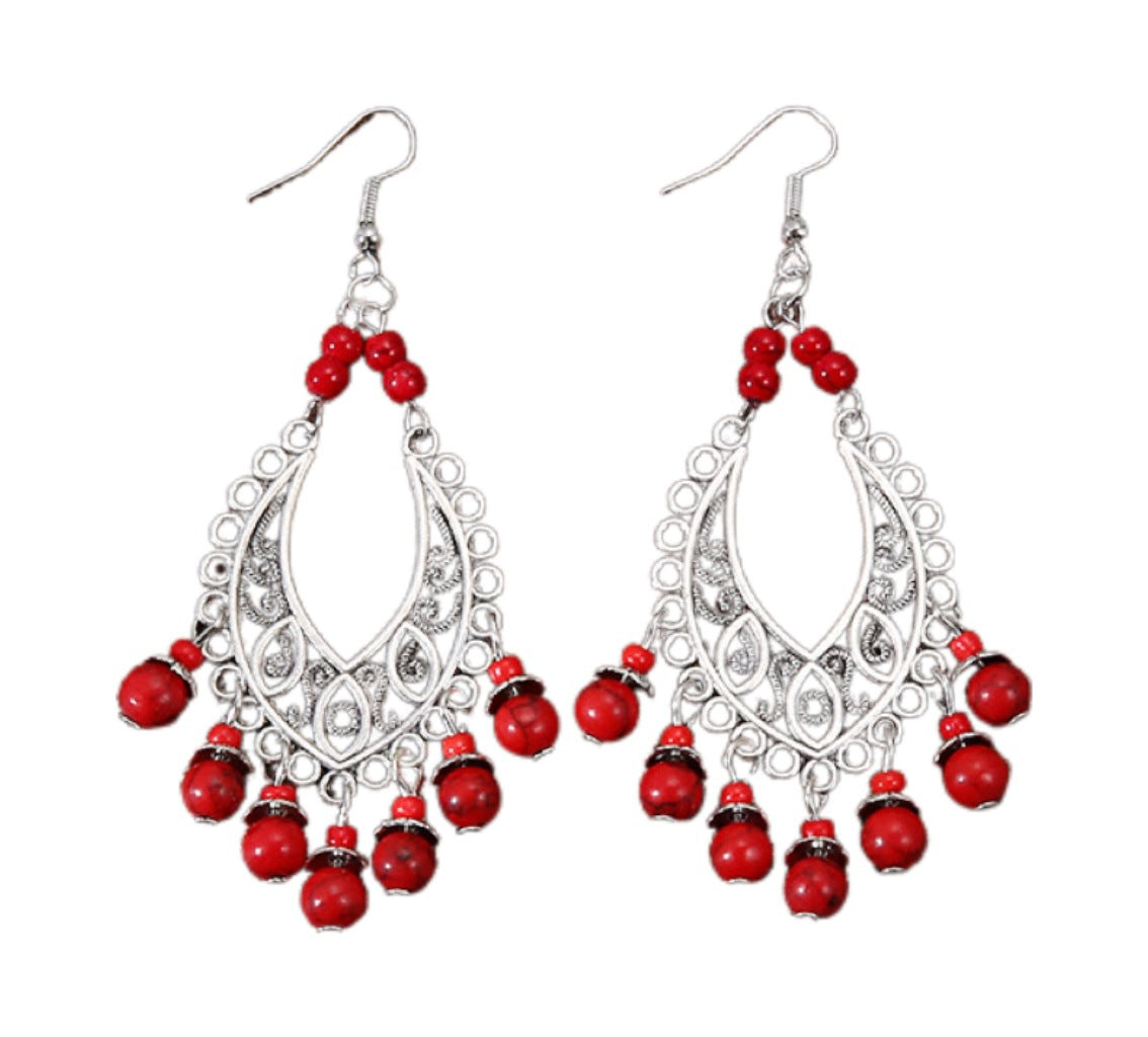 Wholesale Bohemian Tassel Turquoise Earrings