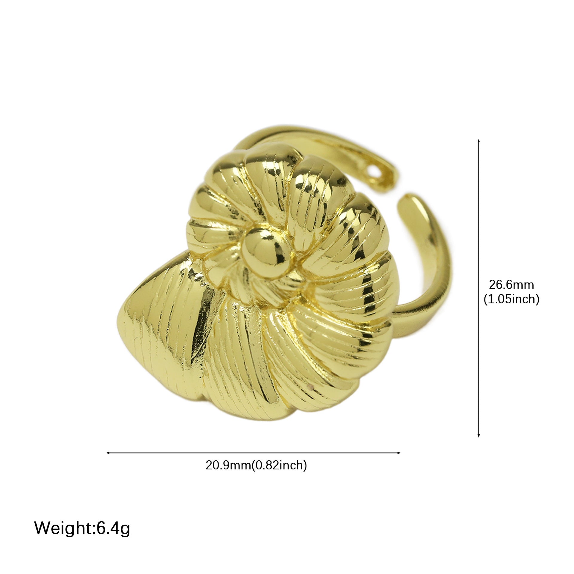 Wholesale Xiyin Temu Hot Selling Brass Summer Ocean Beach Vacation Style Starfish Conch Shell Open Ring
