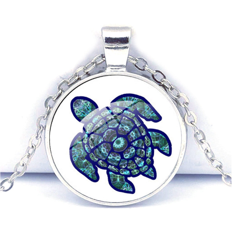 Wholesale Colored Turtle Time Gem Necklace ACC-NE-JiaYun002