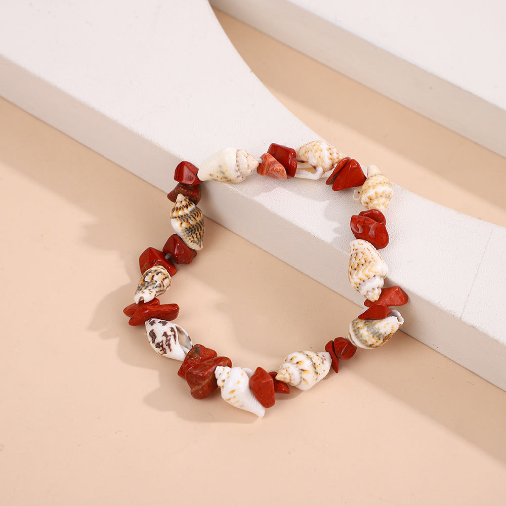 Wholesale Beach Themed Handmade Shell Bead Bracelet Starfish Pendant Jewelry Accessory