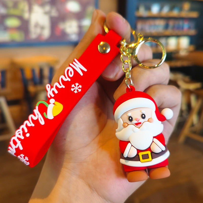 Wholesale Cartoon Cute Santa Claus Christmas Tree Keychains ACC-KC-FanChe001