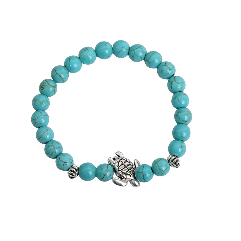 Wholesale Bohemian Turquoise Beaded Bracelet Set for Women,  Fashion Jewelry Accessory Gift