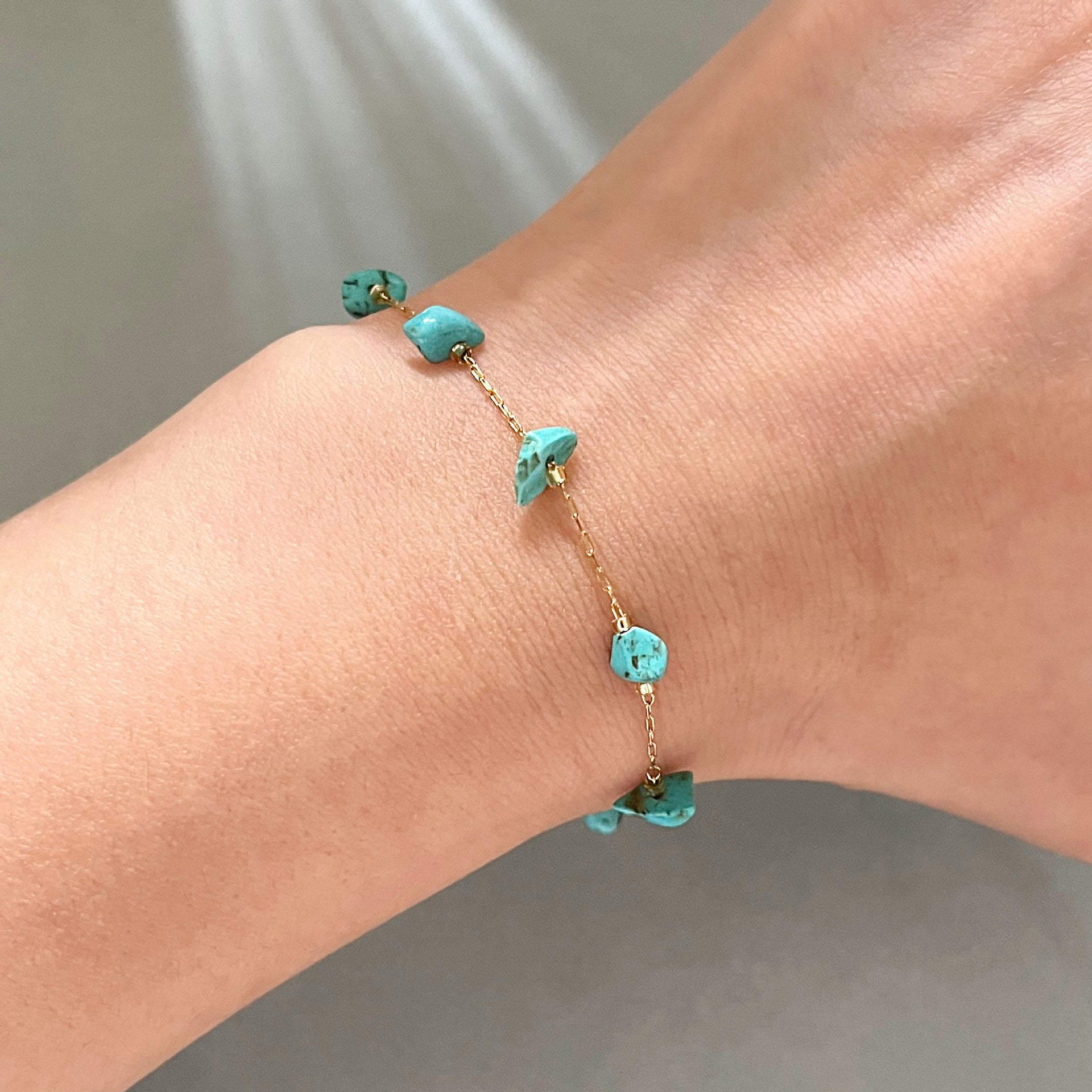 Wholesale Colorful Natural Gravel Beaded Bracelet