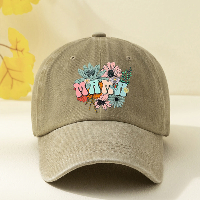 Wholesale MAMA Flower Printed Cotton Baseball Hat ACC-HT-TangQiu002