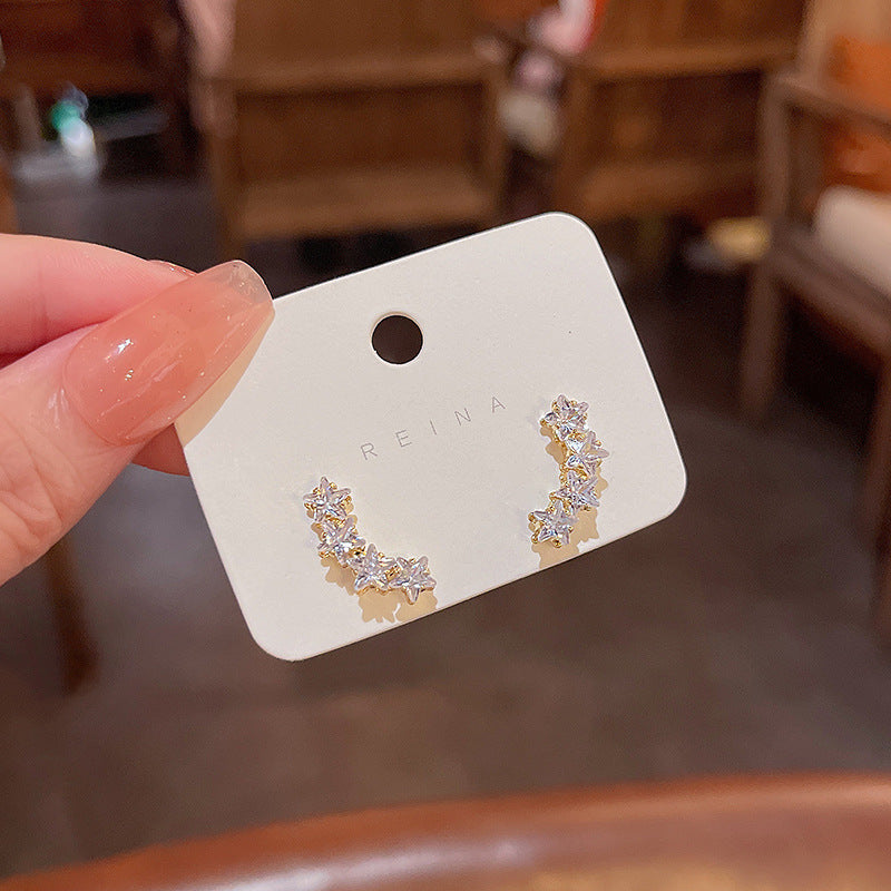 Wholesale light luxury long tassel zircon earrings